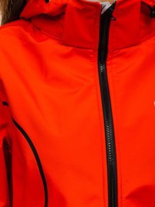 Oranžinė moteriška demisezoninė striukė softshell Bolf S010