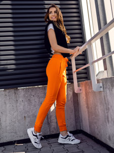 Oranžinės moteriškos sportinės kelnės Bolf CK-01B