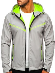 Pilka vyriška demisezoninė striukė softshell Bolf KS2181