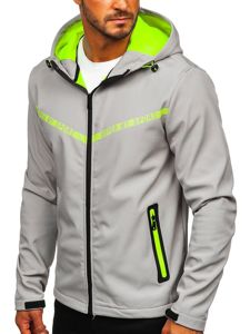 Pilka vyriška demisezoninė striukė softshell Bolf KS2181