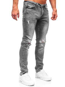 Pilkos vyriškos džinsinės kelnės regular fit Bolf MP002G