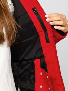 Raudona moteriška sportinė žieminė striukė Bolf HH012A