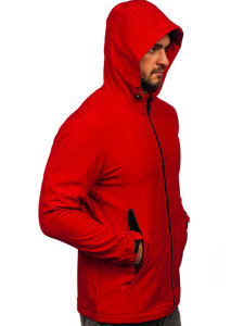 Raudona vyriška demisezoninė striukė softshell Bolf HM187