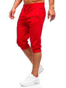 Raudoni vyriški sportiniai baggy šortai Bolf K10002