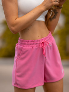 Rožiniai moteriški sportiniai šortai Bolf HA22