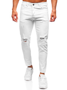 Slim Fit vyriški džinsai Baltas Bolf 5872