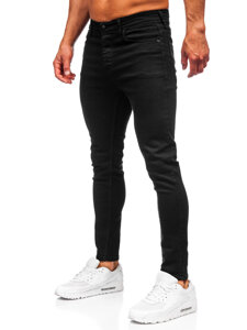 Slim Fit vyriški džinsai Juoda Bolf 6100