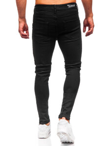 Slim Fit vyriški džinsai Juoda Bolf 6103