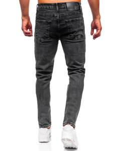 Slim Fit vyriški džinsai Juoda Bolf 6488