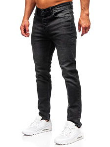 Slim Fit vyriški džinsai Juoda Bolf 6489