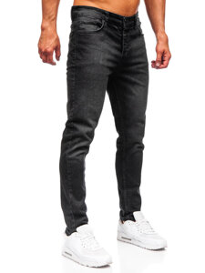 Slim Fit vyriški džinsai Juoda Bolf 6489