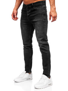 Slim Fit vyriški džinsai Juoda Bolf 6494