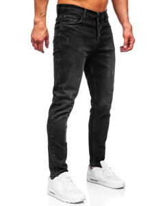 Slim Fit vyriški džinsai Juoda Bolf 6494