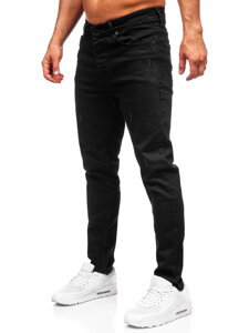 Slim Fit vyriški džinsai Juoda Bolf 6495