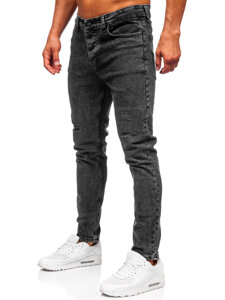 Slim Fit vyriški džinsai Juoda Bolf 6499