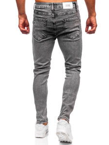 Slim Fit vyriški džinsai Juoda Bolf 6512