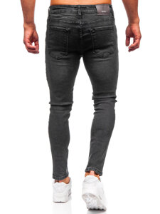 Slim Fit vyriški džinsai Juoda Bolf 6513