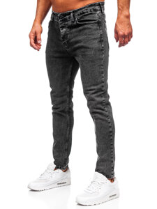 Slim Fit vyriški džinsai Juoda Bolf 6519