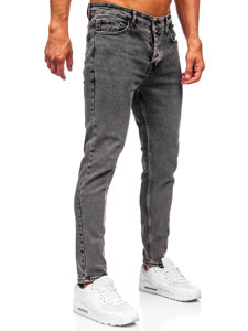 Slim Fit vyriški džinsai Juoda Bolf 6521