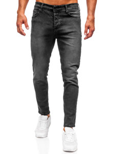 Slim Fit vyriški džinsai Juoda Bolf 6523