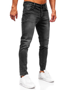 Slim Fit vyriški džinsai Juoda Bolf 6523