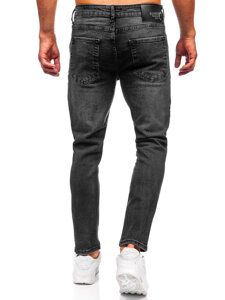 Slim Fit vyriški džinsai Juoda Bolf 6526