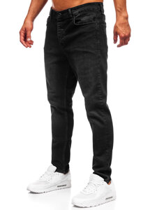 Slim Fit vyriški džinsai Juoda Bolf 6588