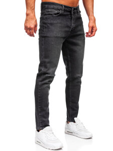 Slim Fit vyriški džinsai Juoda Bolf 6645