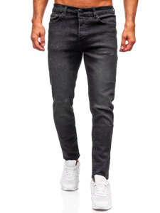 Slim Fit vyriški džinsai Juoda Bolf 6645