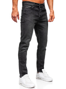 Slim Fit vyriški džinsai Juoda Bolf 6648