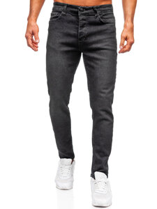 Slim Fit vyriški džinsai Juoda Bolf 6648