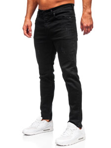 Slim Fit vyriški džinsai Juoda Bolf 6675