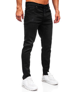 Slim Fit vyriški džinsai Juoda Bolf 6675