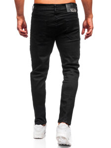 Slim Fit vyriški džinsai Juoda Bolf 6675