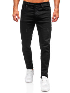 Slim Fit vyriški džinsai Juoda Bolf 6675