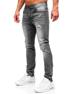 Slim Fit vyriški džinsai Juoda Bolf MP0054N