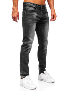 Slim Fit vyriški džinsai Juoda Bolf MP0064N