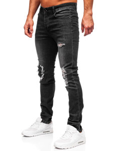 Slim Fit vyriški džinsai Juoda Bolf MP0085N