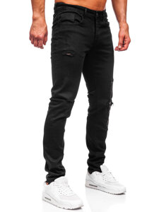 Slim Fit vyriški džinsai Juoda Bolf MP0087N