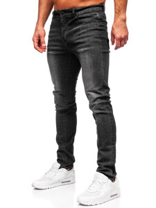 Slim Fit vyriški džinsai Juoda Bolf MP0141N