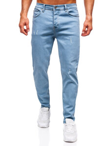 Slim Fit vyriški džinsai Mėlyna Bolf 6446