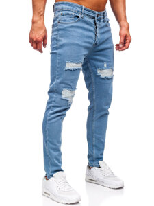 Slim Fit vyriški džinsai Mėlyna Bolf 6475