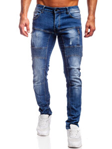 Slim Fit vyriški džinsai Mėlyna Bolf MP0046B