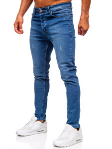 Slim Fit vyriški džinsai Tamsiai mėlyna Bolf 6175