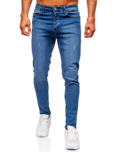 Slim Fit vyriški džinsai Tamsiai mėlyna Bolf 6175