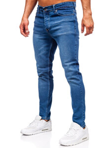 Slim Fit vyriški džinsai Tamsiai mėlyna Bolf 6430