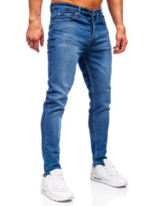 Slim Fit vyriški džinsai Tamsiai mėlyna Bolf 6430