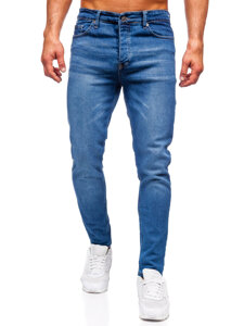 Slim Fit vyriški džinsai Tamsiai mėlyna Bolf 6430