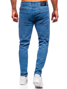 Slim Fit vyriški džinsai Tamsiai mėlyna Bolf 6455