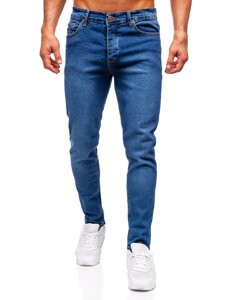 Slim Fit vyriški džinsai Tamsiai mėlyna Bolf 6482